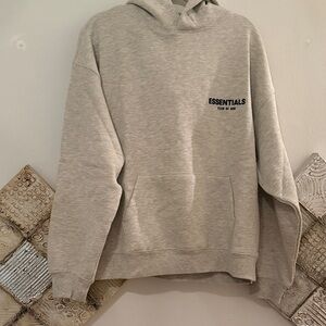 Essentials Light Gray Men's Hoodie size